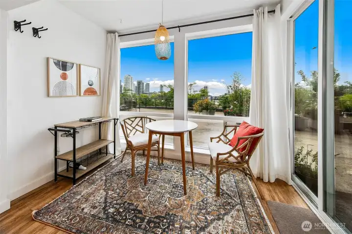 Dinning space with amazing views.