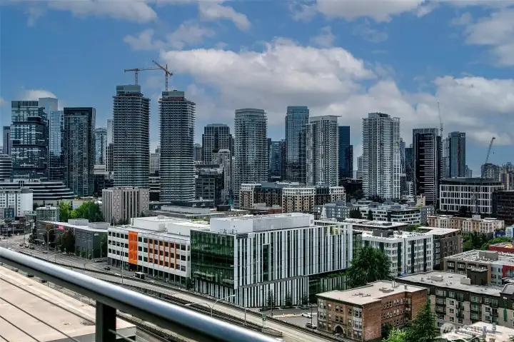 City, water and mountain views from the roof top!