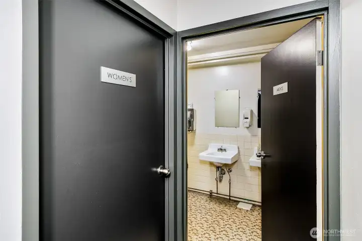 Extra restrooms on the same floor.
