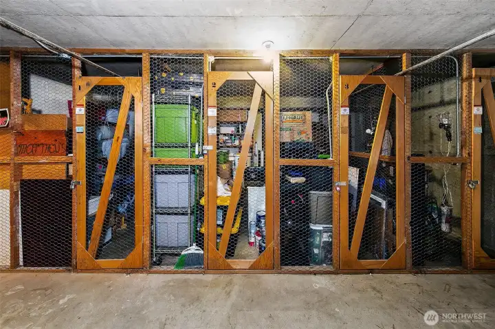 Home comes with storage and also a reserved parking space.