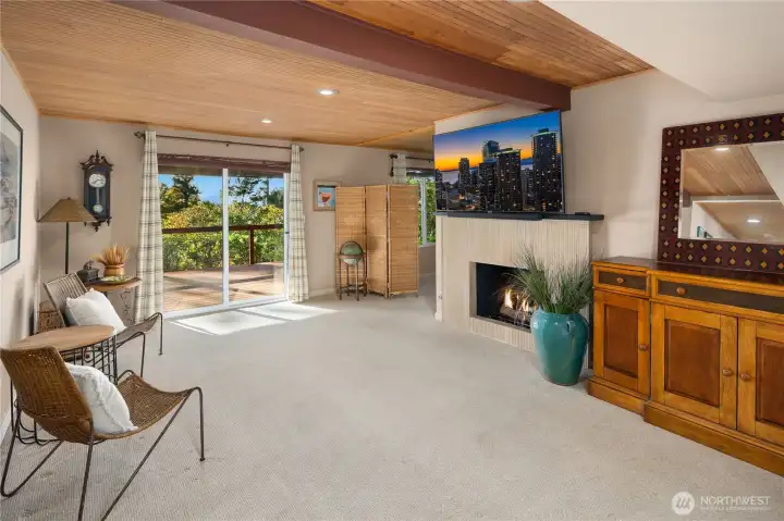 Lower level rec room.