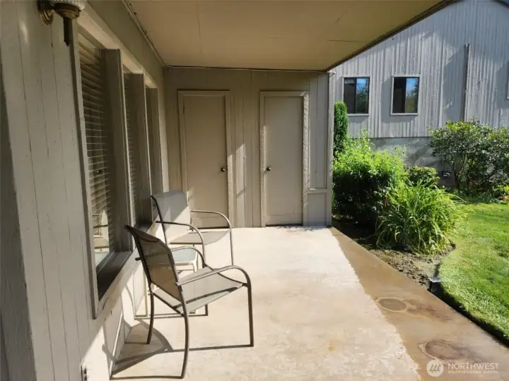 Convenient STORAGE on the patio, as well!