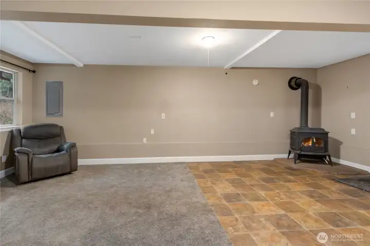 Downstairs Family Room, Stove.