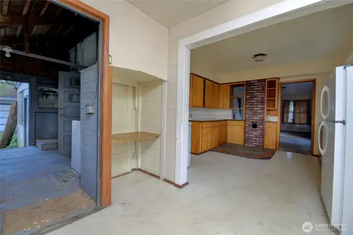 Back porch off the dining area
