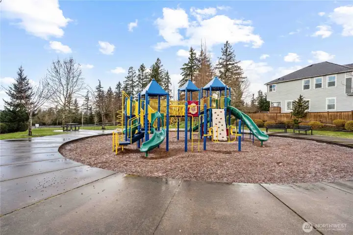 Community playground walking distance away