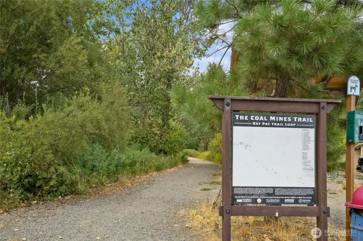 Enjoy a mellow hike along the Coal Mines trail from Roslyn to Cle Elum