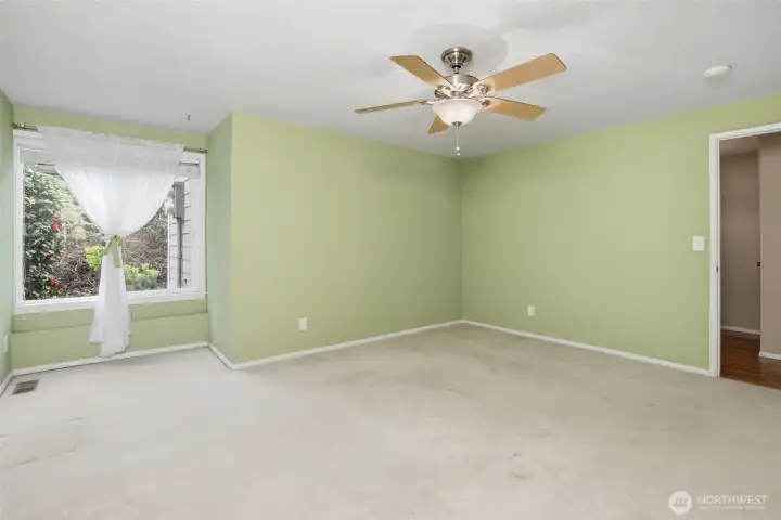 Reading nook with big private window