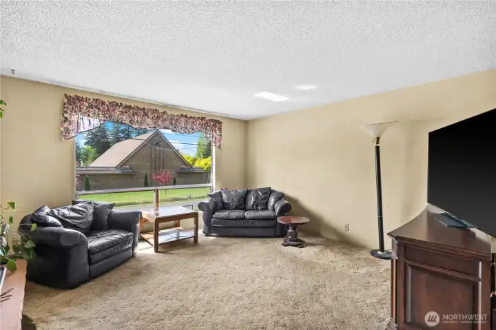 Living room with large window