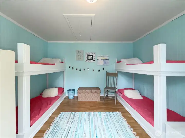 two twin bunks in the guest house