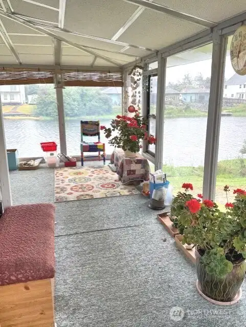 Sun porch with canal views!