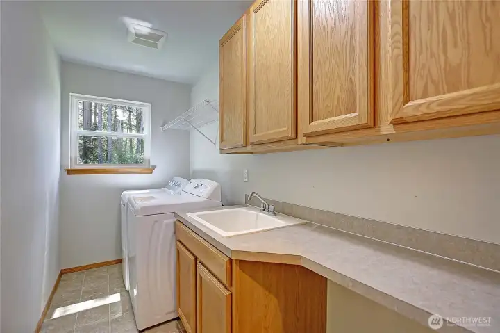 Utility/Laundry Room w/ more Storage off Garage~
