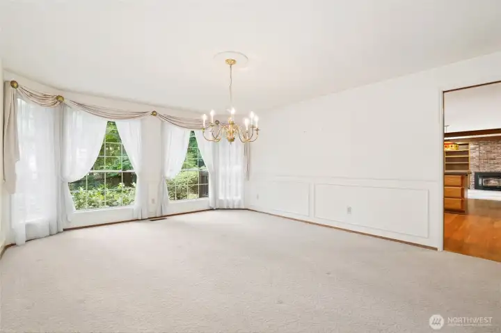 Dining room without staging
