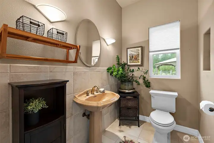 Powder Room off Den & Great Rm.