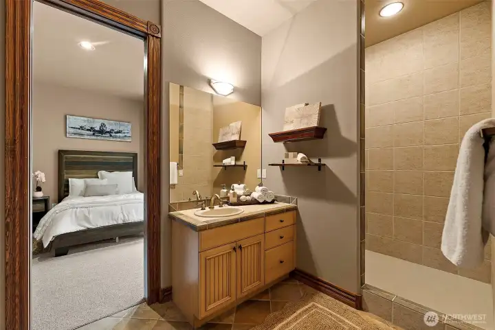 Jack & Jill Bathroom w/ Private Water Closet.