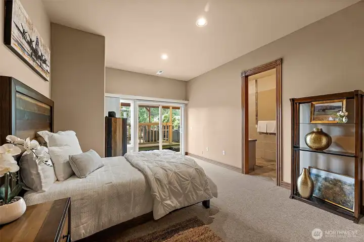 Bedroom #2. Sliding Glass Door Leads Out to the Covered Deck & Courtyard!
