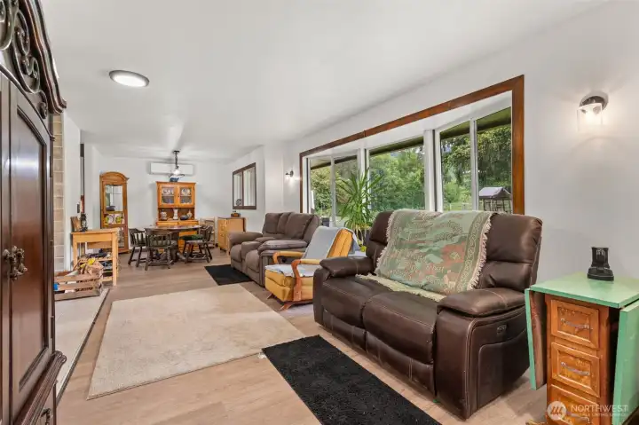 View of livingroom and dining from entry