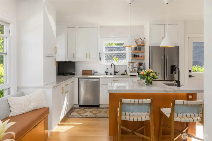 Chef’s kitchen showcases premium appliances, custom finishes, and impeccable detailing.