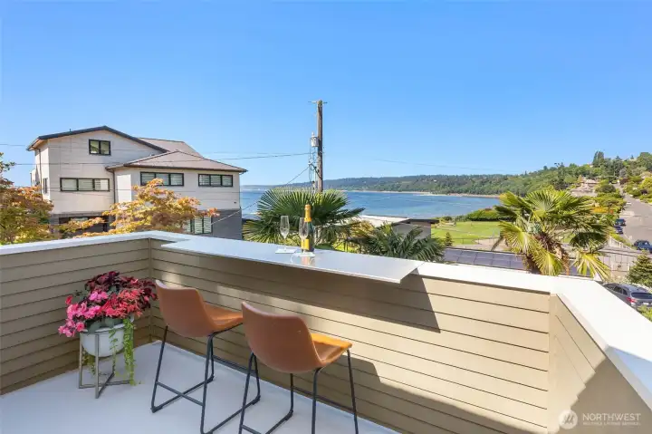 Primary suite private deck with views!