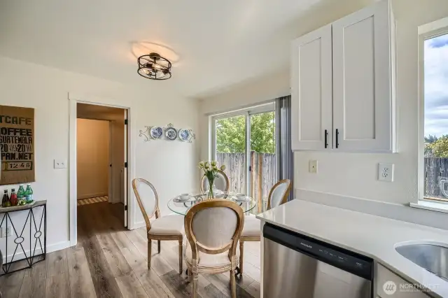 Dining area is connected with kitchen