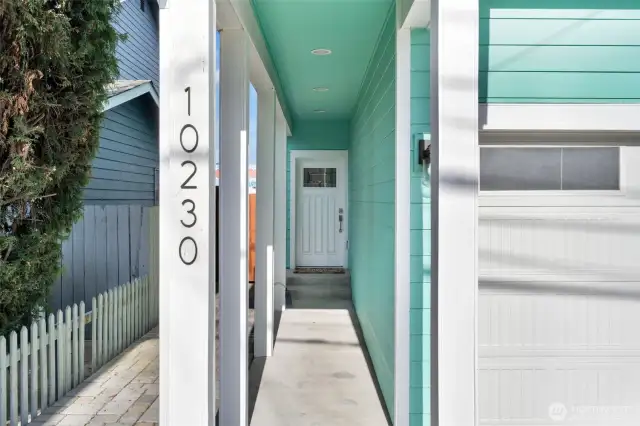 enter from covered porch