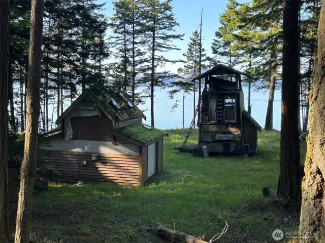 garage/cabin and tear down cabin