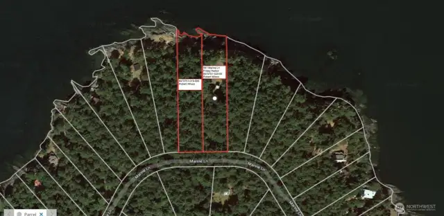 outline of the two lots