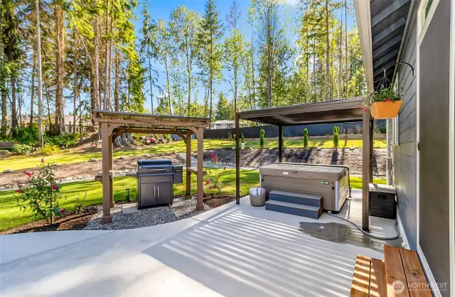We covered your Traeger which comes with the home and we covered your salt water hot tub for year round use in comfort
