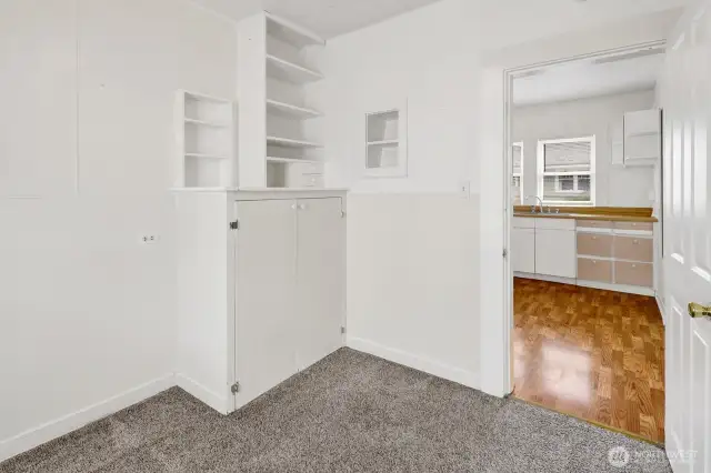 Second bedroom located off the kitchen.