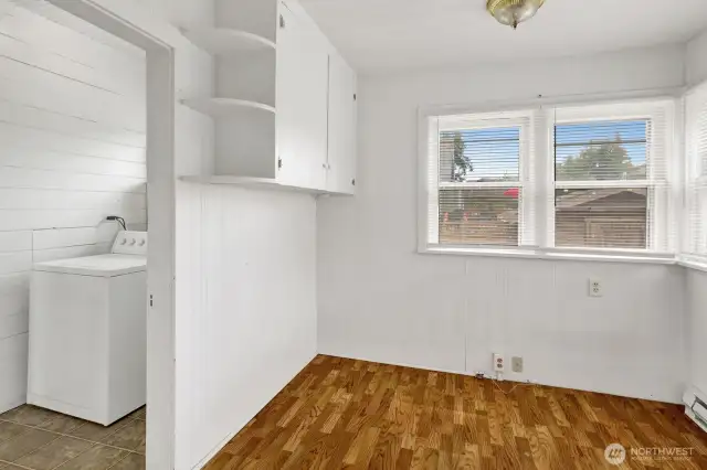 Sun room located at the back of the home with access to back door.