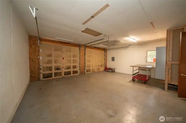 Inside 2 car garage