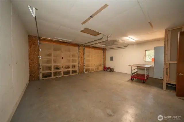 Inside 2 car garage