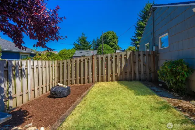 Secure, fenced-in yard