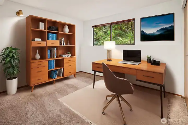 Downstairs 4th bedroom or home office - Virtual Staged