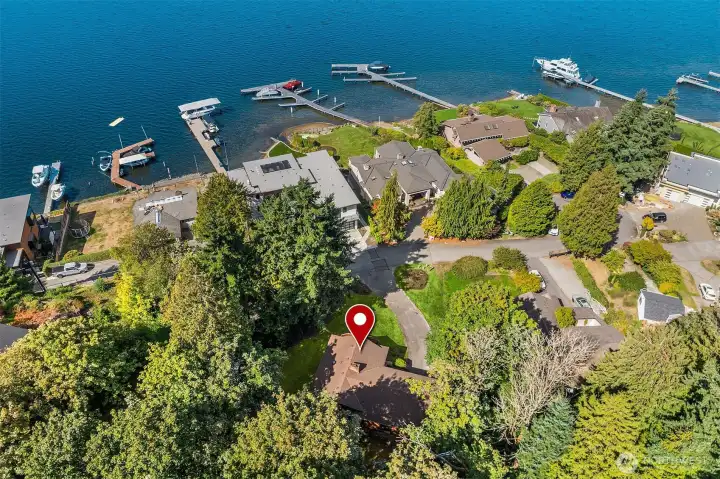 Home is steps to the private community waterfront with rotating moorage & small craft launch
