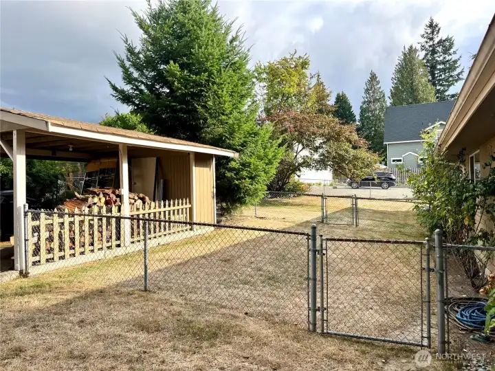 fenced separate backyards