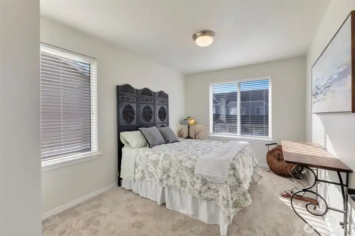Bedroom #2 has new 2" faux wood blinds, new carpet and pad. New interior paint