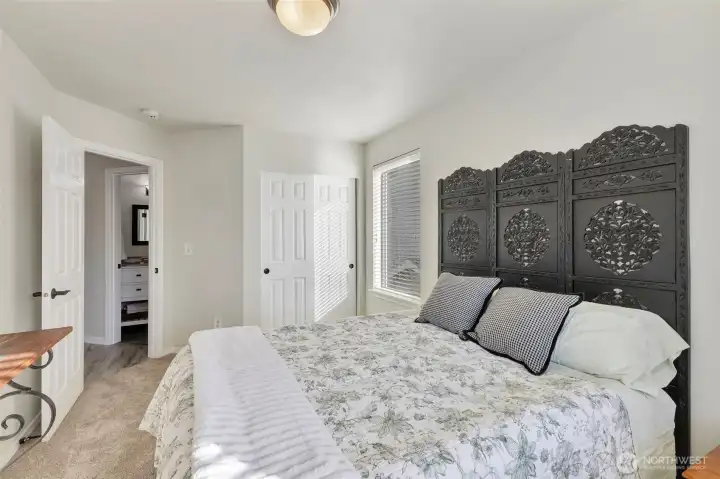 Bedroom #2 is across from full bathroom and spacious closets