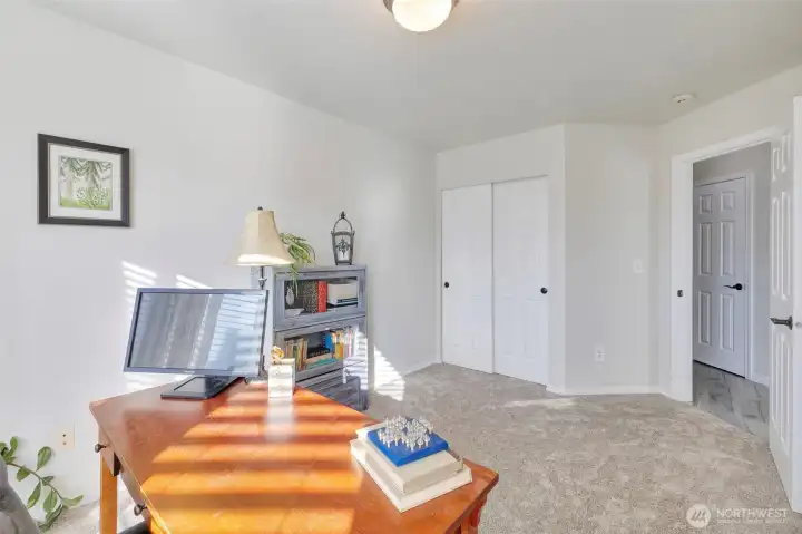 Bedroom #3 has ample closet space and is across hall from full bathroom