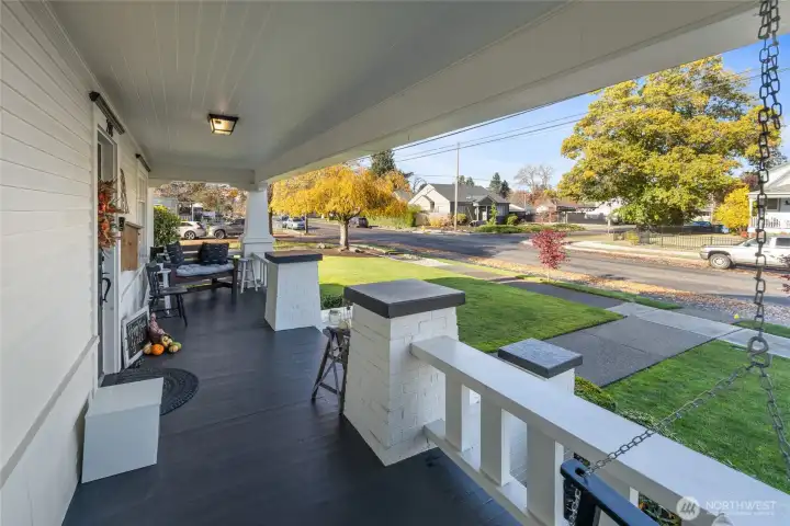 View from the hanging bench