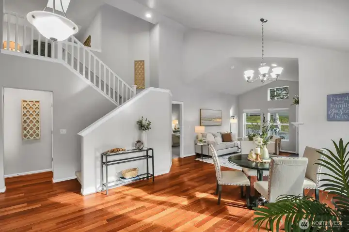 Dining - living area.  Brazilian hardwoods.