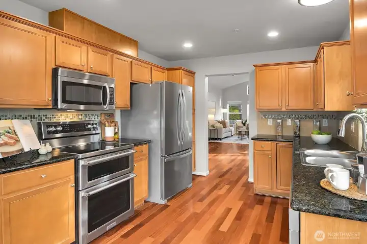 Kitchen looking towards dining room.
