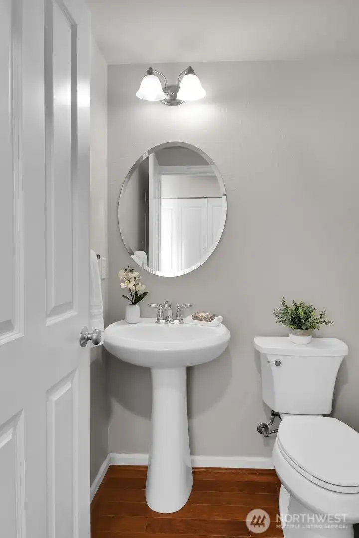 Main level half bath.