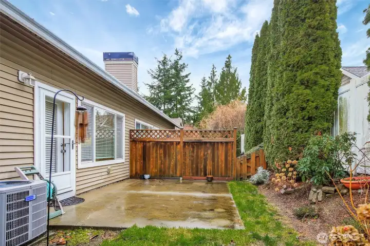Private backyard is all maintained for you. All you need to do is enjoy!