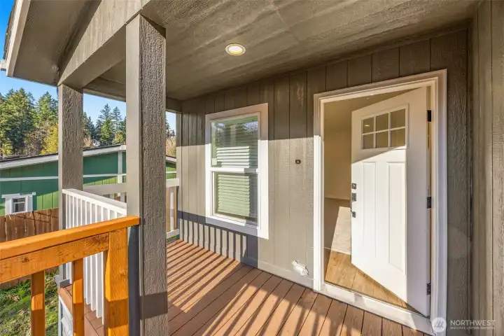 Charming covered front porch