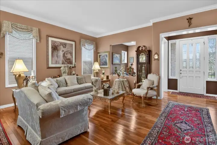 A cutout to the Den keeps everyone connected and the Exquisite furnishings are included.