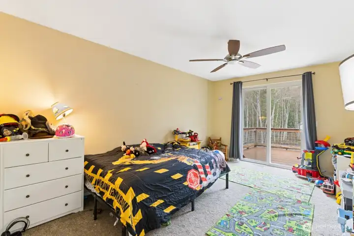 bedroom with main deck access