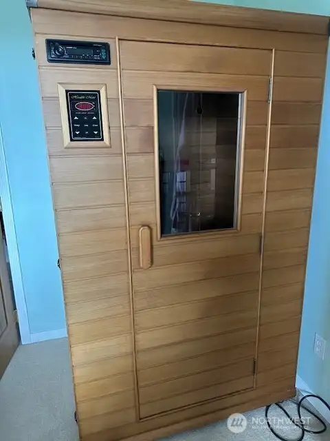 Sauna in primary bedroom