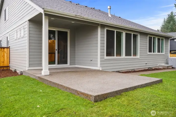 Back Patio with partial cover.