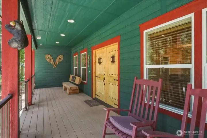 Covered front porch welcomes you home