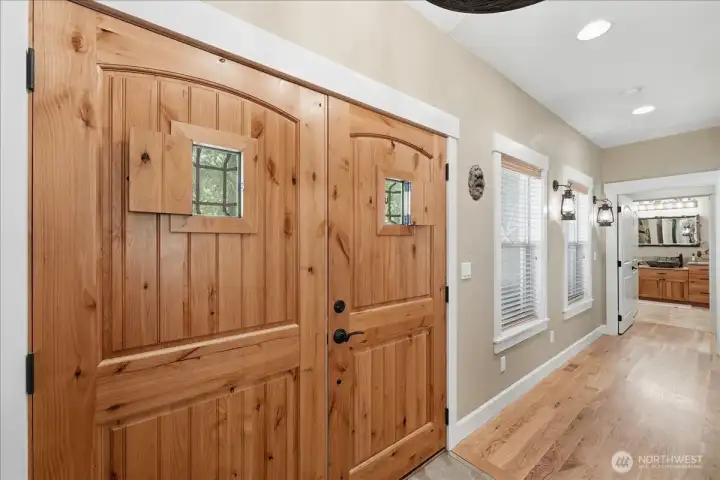 Beautiful wood double entry doors